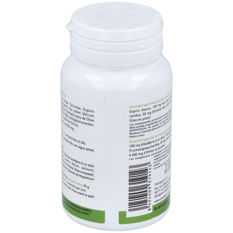 Espino Blanco_ Ajo_ Olivo 100 Comprimidos - Plantapol