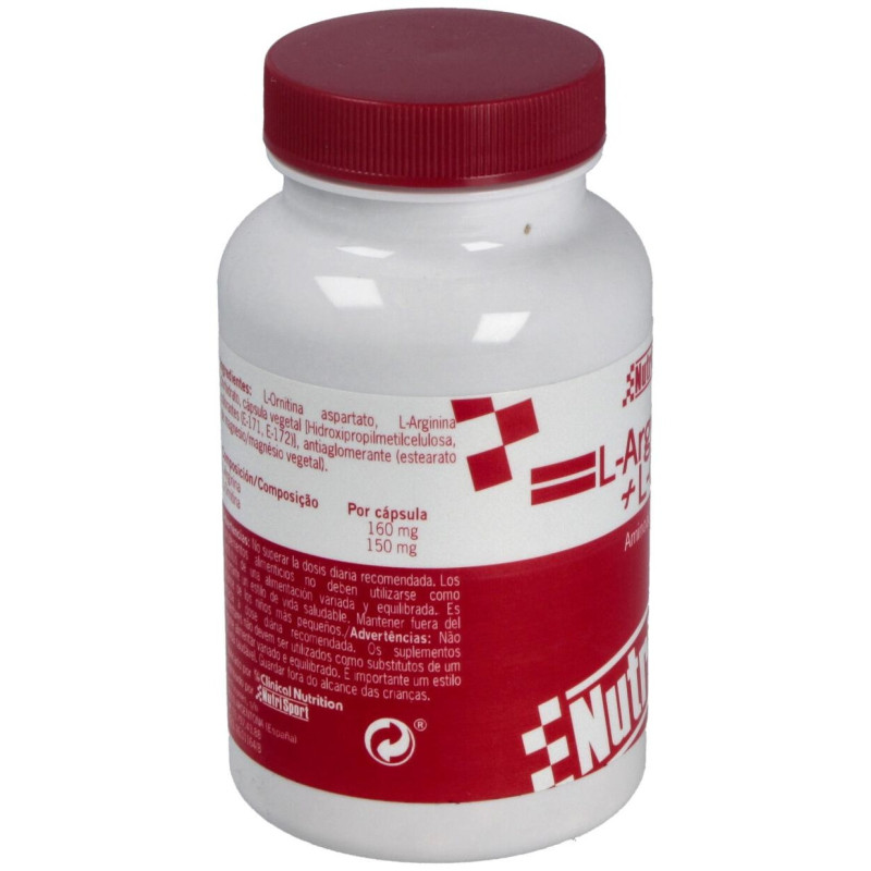 Nutrisport L-Arginina + L-Ornitina 100 Caps 500Mg