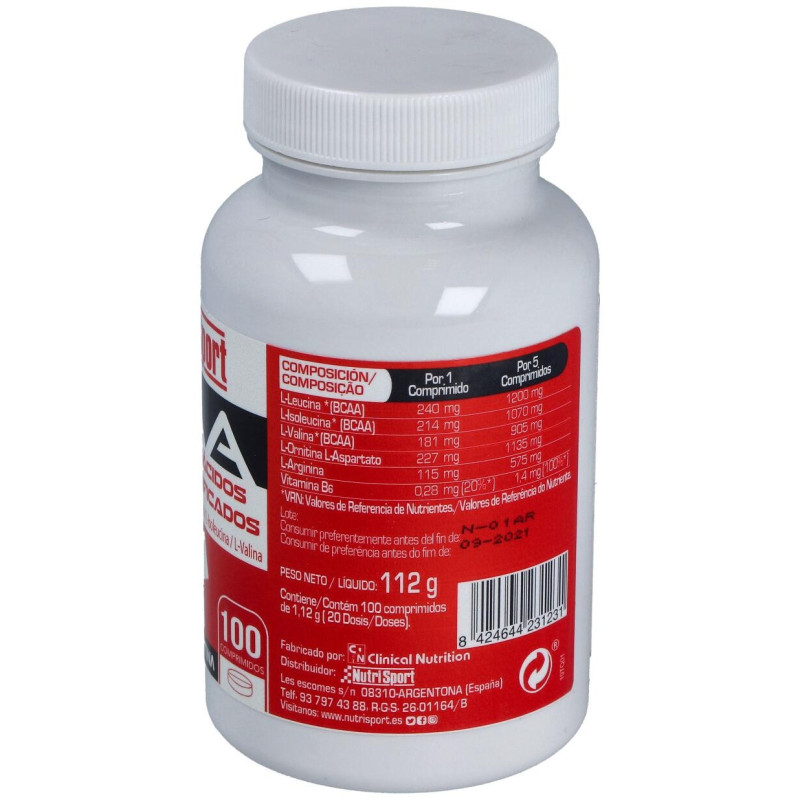Aminoácidos Ramificados 100 Comprimidos - Nutrisport