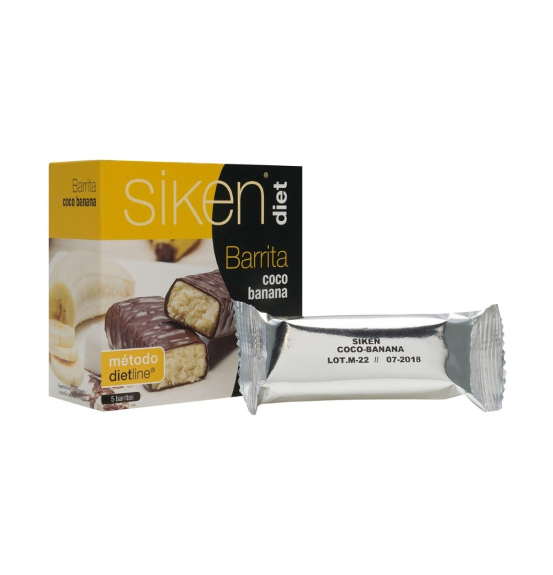 Siken Diet (5 Barritas 36 G Sabor Coco Banana)