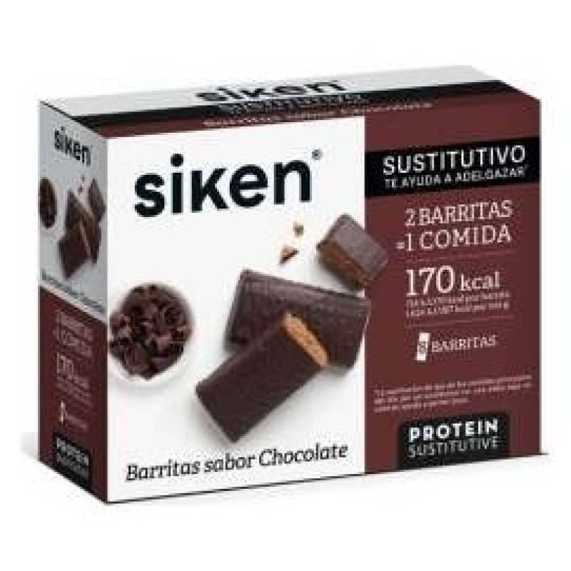 Barritas Sustitutivas Sabor Chocolate, 8 Uds - Siken