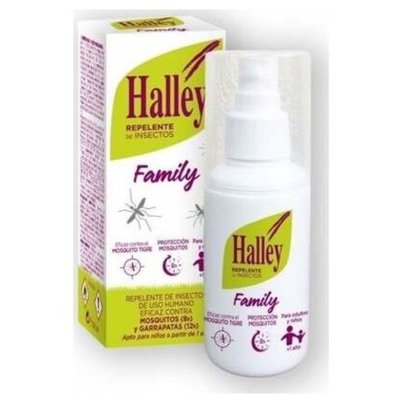 Repelente Insectos Adultos y Niños a Partir de 1 Año 100ml - Halley
