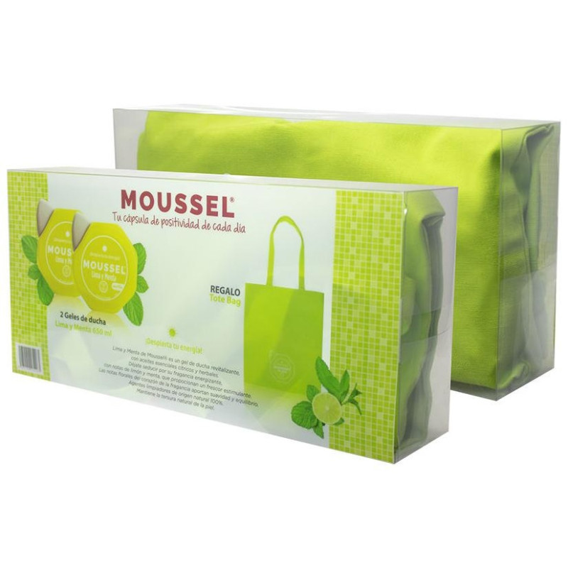 Lima y Menta Gel de Ducha Estuche 3 Pz - Moussel