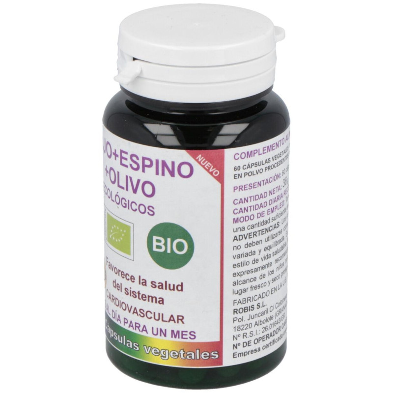 Ajo+espino+olivo Ecológicos 60caps - Robis
