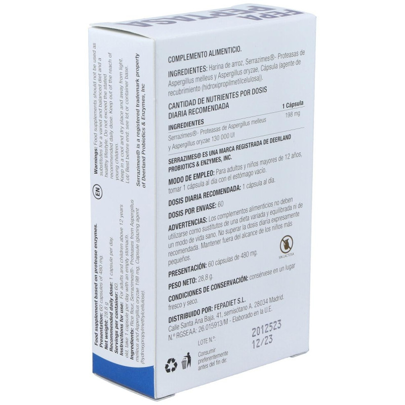 Peptasa 130.000ui 60cap - Fepa