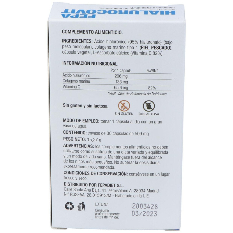 Fepa-Hialurocovit 200Mg. 30Cap.