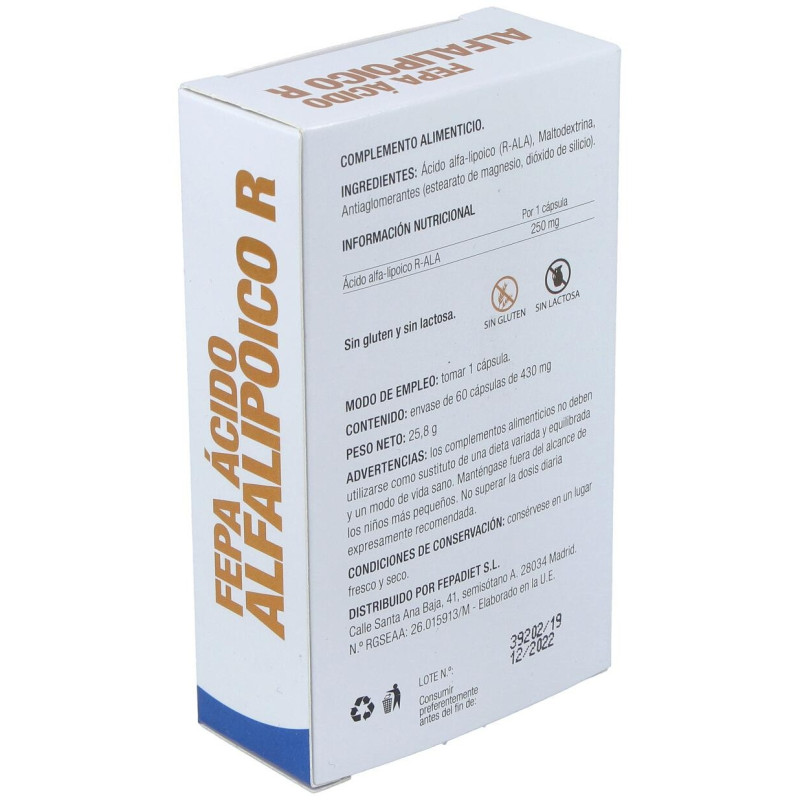 Fepadiet Ácido Alfa - Lipoico R Ala 60caps - Fepa