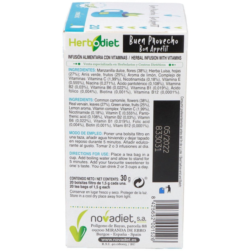 Novadiet Herbodiet Buen Provecho 20 Fil