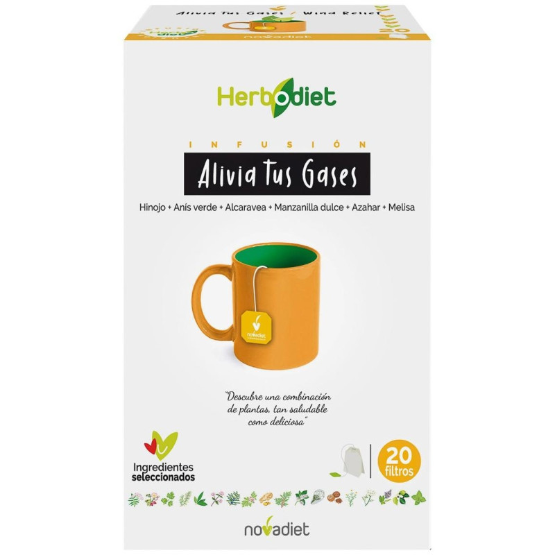Herbodiet Infusión para Aliviar los Síntomas de los Gases 20u - Novadiet
