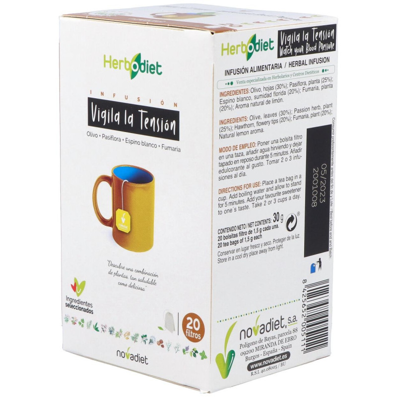Herbodiet Inf. Vigila Tu Tension 20filtros - Novadiet