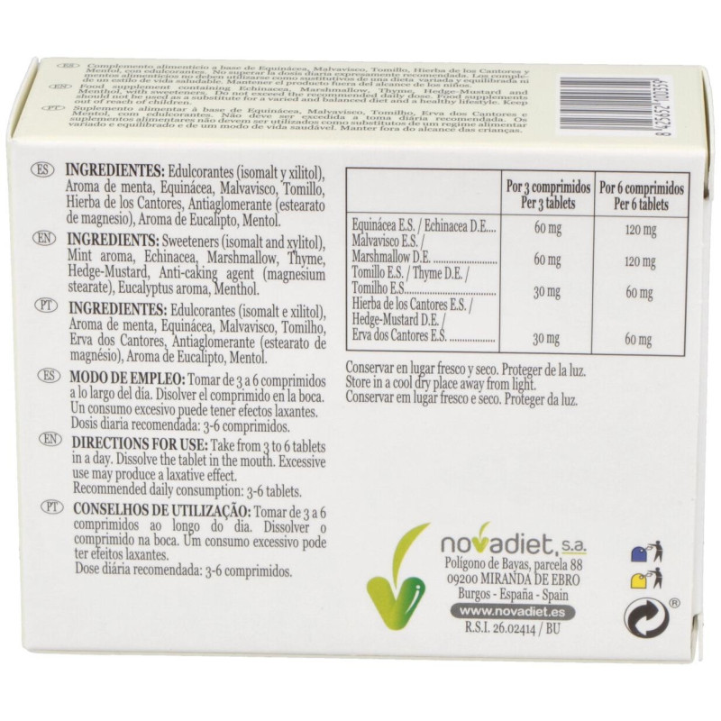 Bropul Balsamicos 60 Comprimidos Masticables - Novadiet