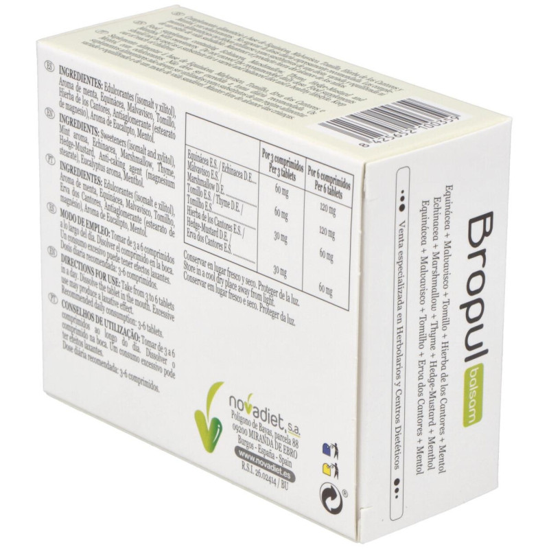 Bropul Balsamicos 60 Comprimidos Masticables - Novadiet