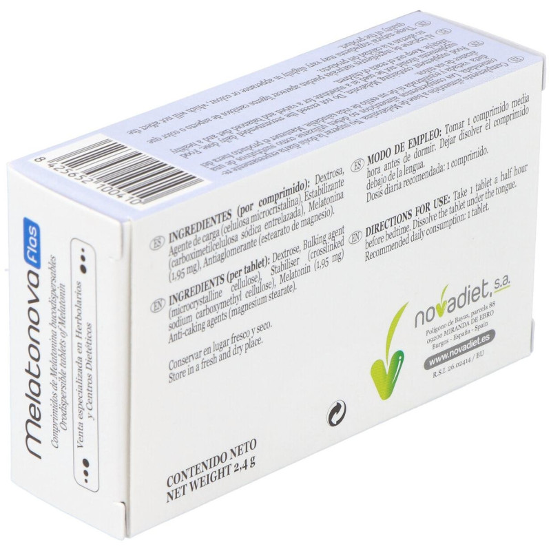 Melatonova Flas para el Sueño 30 Comprimidos Bucodispersables - Novadiet