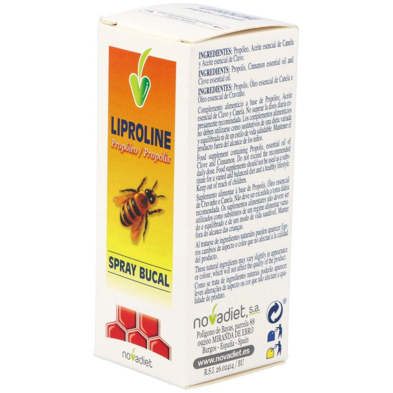 Liproline Spray Bucal Propoleo 15ml - Novadiet