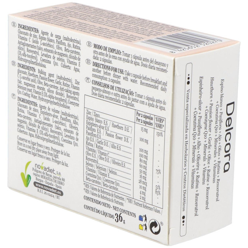 Delcora 60 Cápsulas - Novadiet
