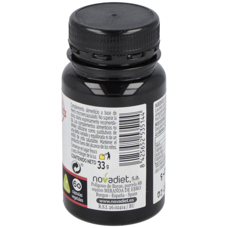 Novadiet Hierro Microencapsulado 60 Cápsulas Vegetales