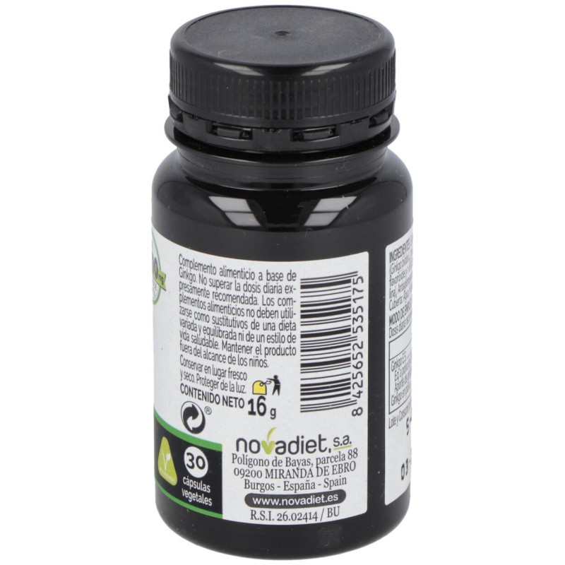 Ginkgo 30 Cápsulas Vegetales - Novadiet