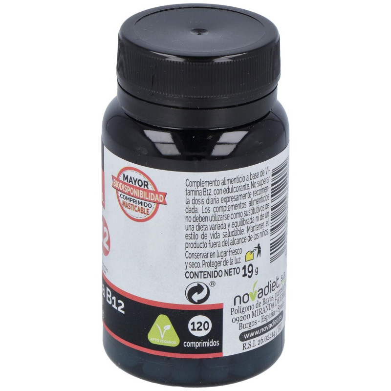 Vitamina B12 100 mcg 120 Comprimidos - Novadiet