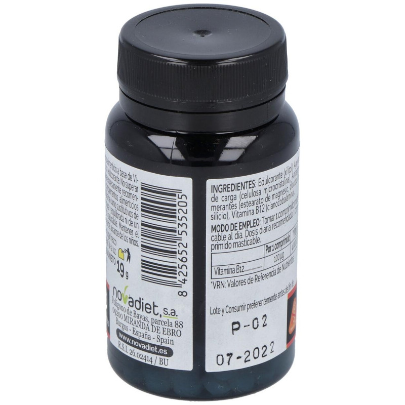 Vitamina B12 100 mcg 120 Comprimidos - Novadiet