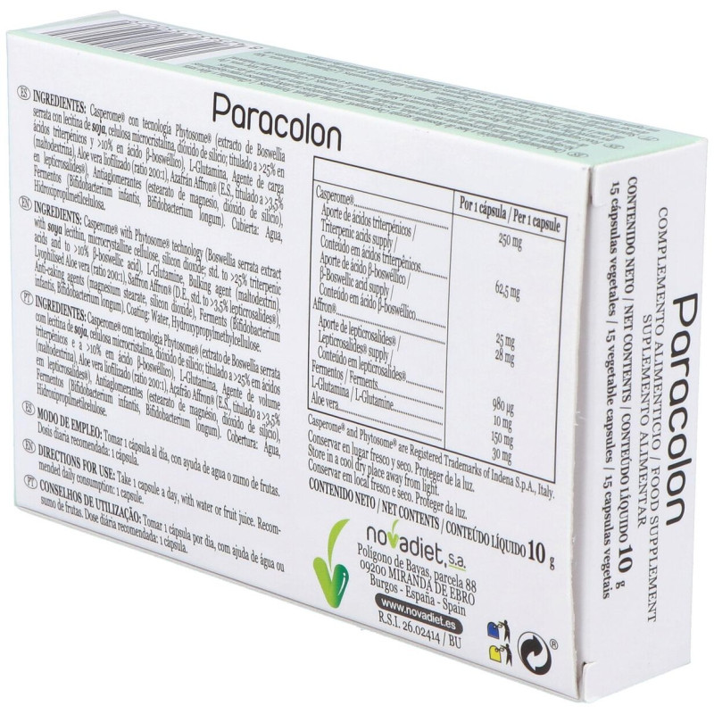 Paracolon Cápsulas 15 Cápsulas - Novadiet