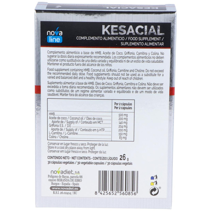 Kesacial - 30 Cápsulas - Novadiet