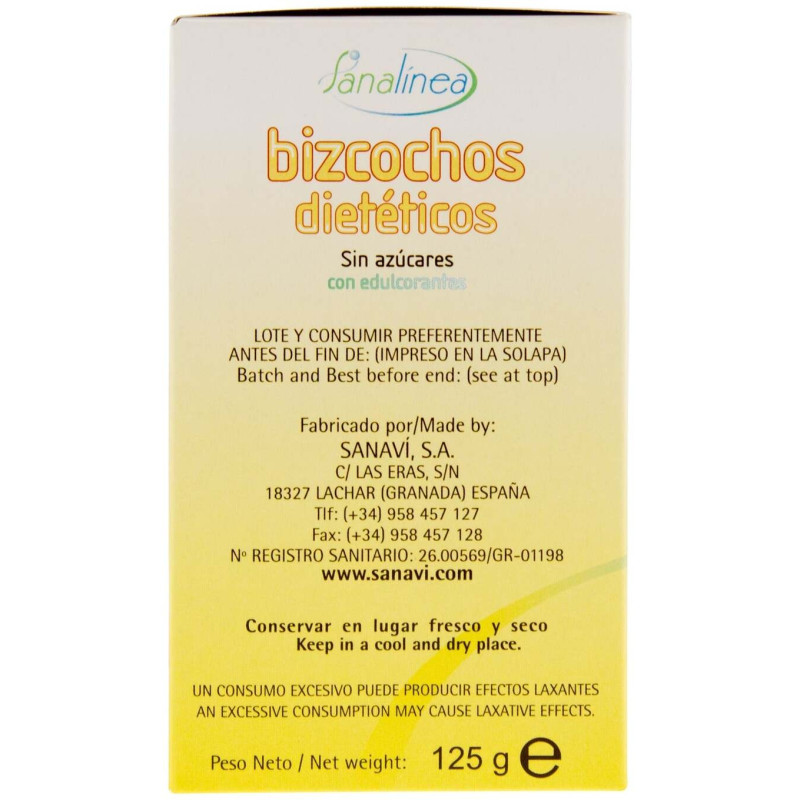 Bizcochos Glutinados Vainilla 150g - Sanavi