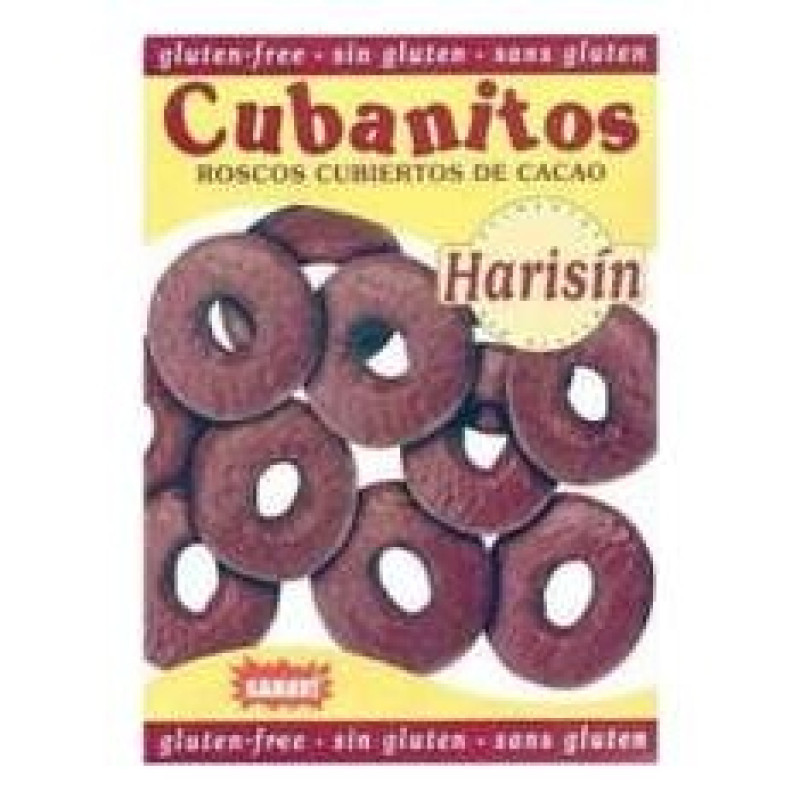 Roscos Cubanitos Cubiertos de Cacao 150gr. S/g - Harisin