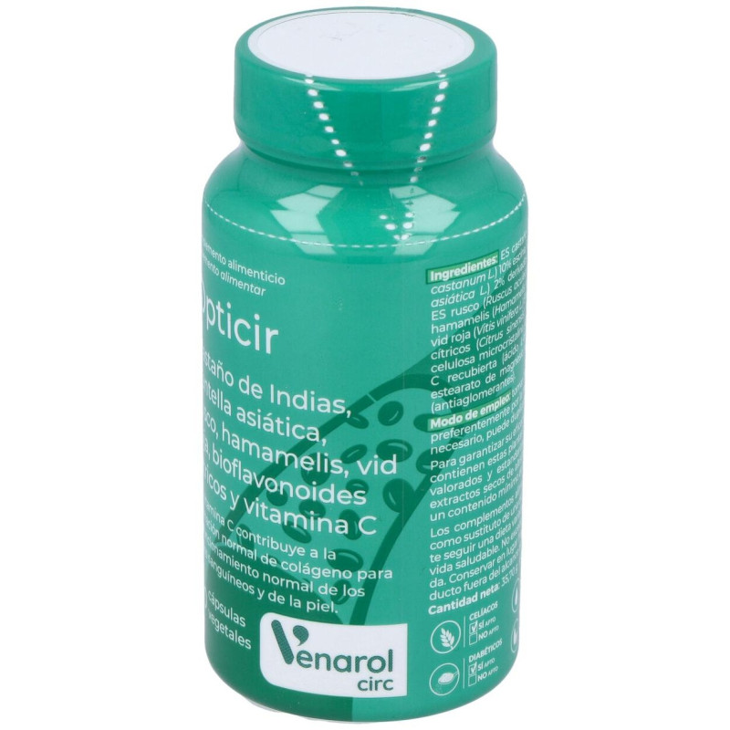 Opticir Castaño - Centella - Ruscus - Vid - Hamameli 60cap - Herbora