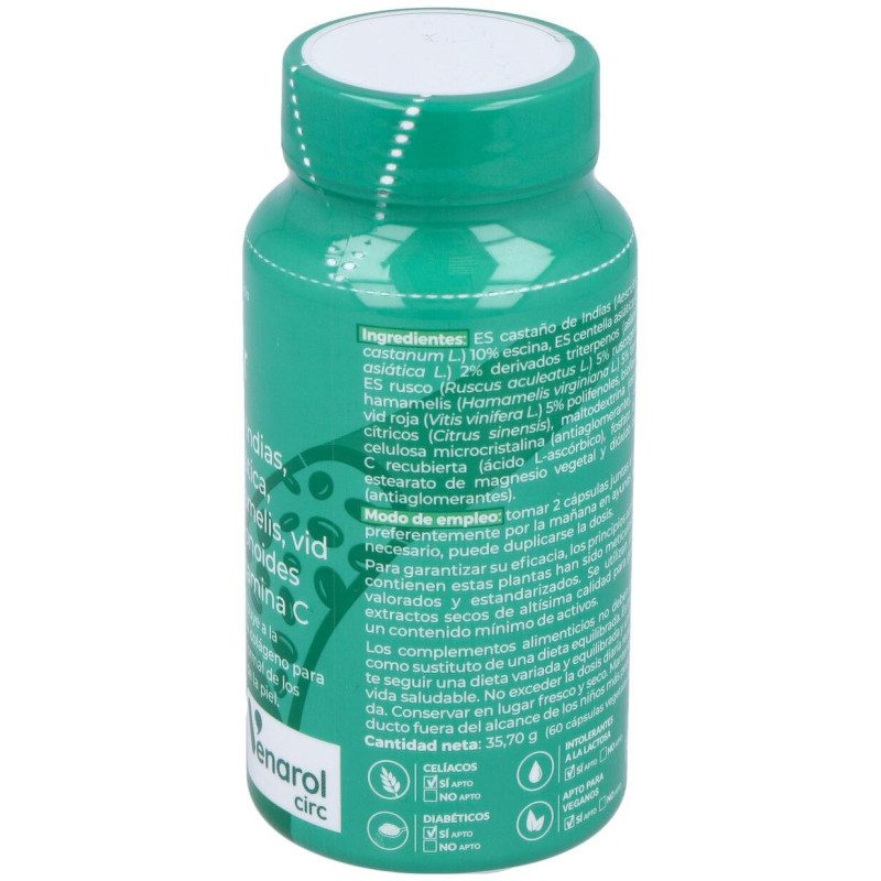 Opticir Castaño - Centella - Ruscus - Vid - Hamameli 60cap - Herbora