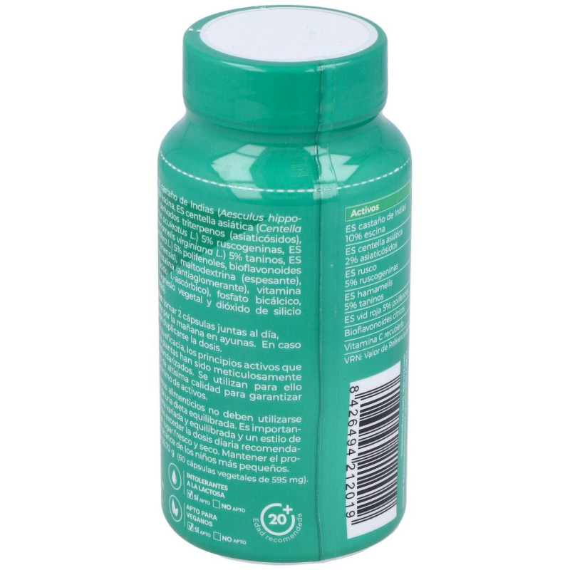 Opticir Castaño - Centella - Ruscus - Vid - Hamameli 60cap - Herbora