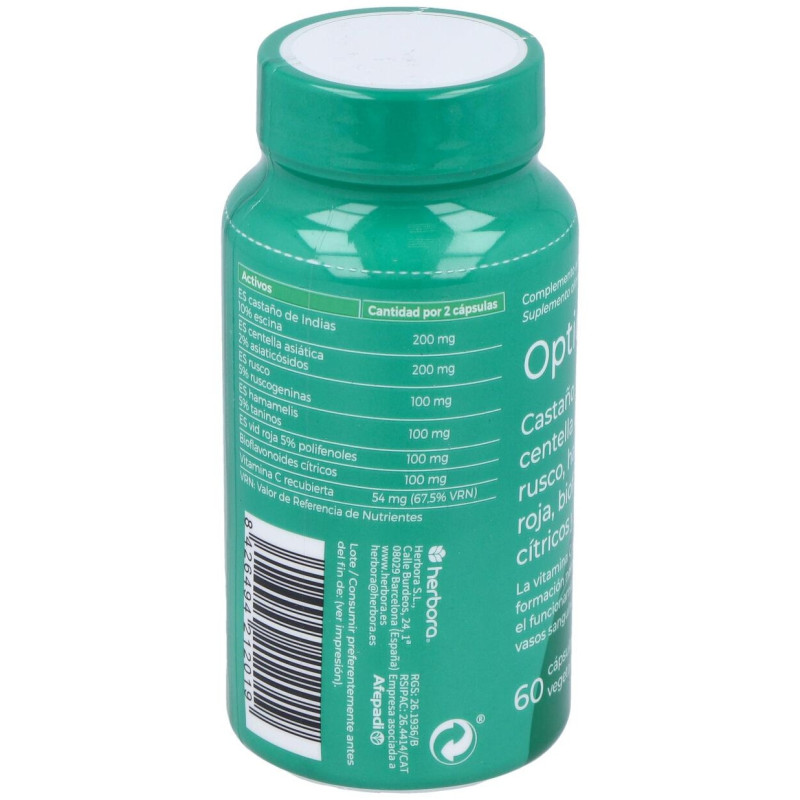 Opticir Castaño - Centella - Ruscus - Vid - Hamameli 60cap - Herbora