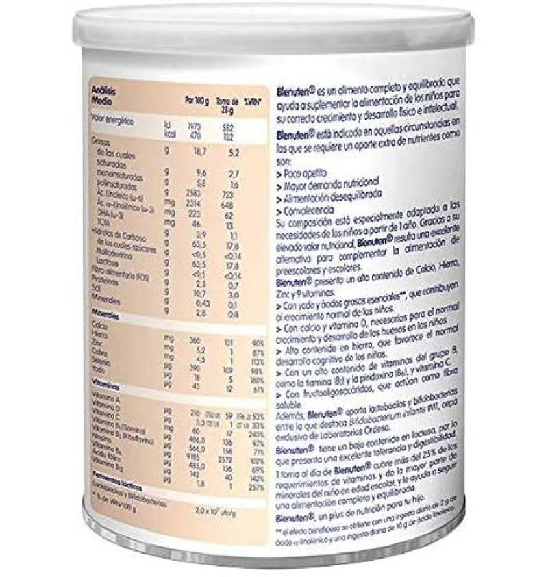 Blenuten (1 Envase 400 g Sabor Neutro) - Laboratorios Ordesa S.l
