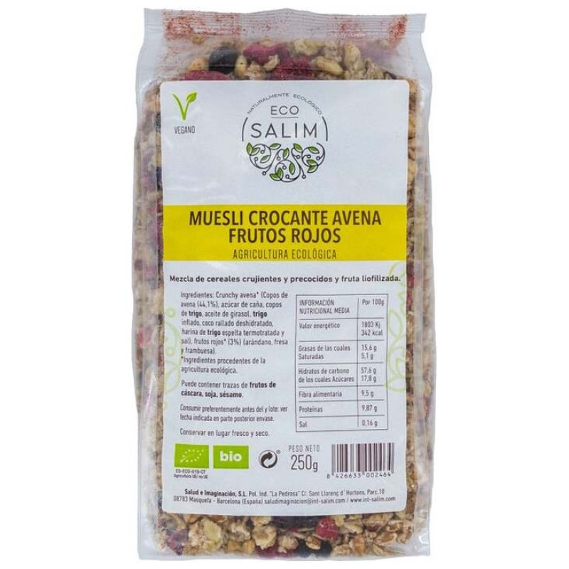 Eco-Salim Muesli Crocante De Avena Y Frutos Rojos Bio 250G
