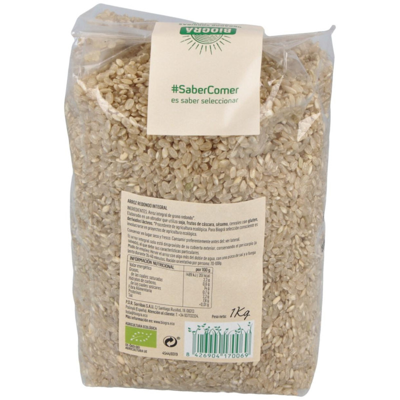 Bioga Arroz Integal Redondo Bio 1Kg