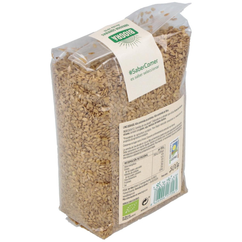 Bioga Linaza Semilla Dorada Bio 500 g - Biogra