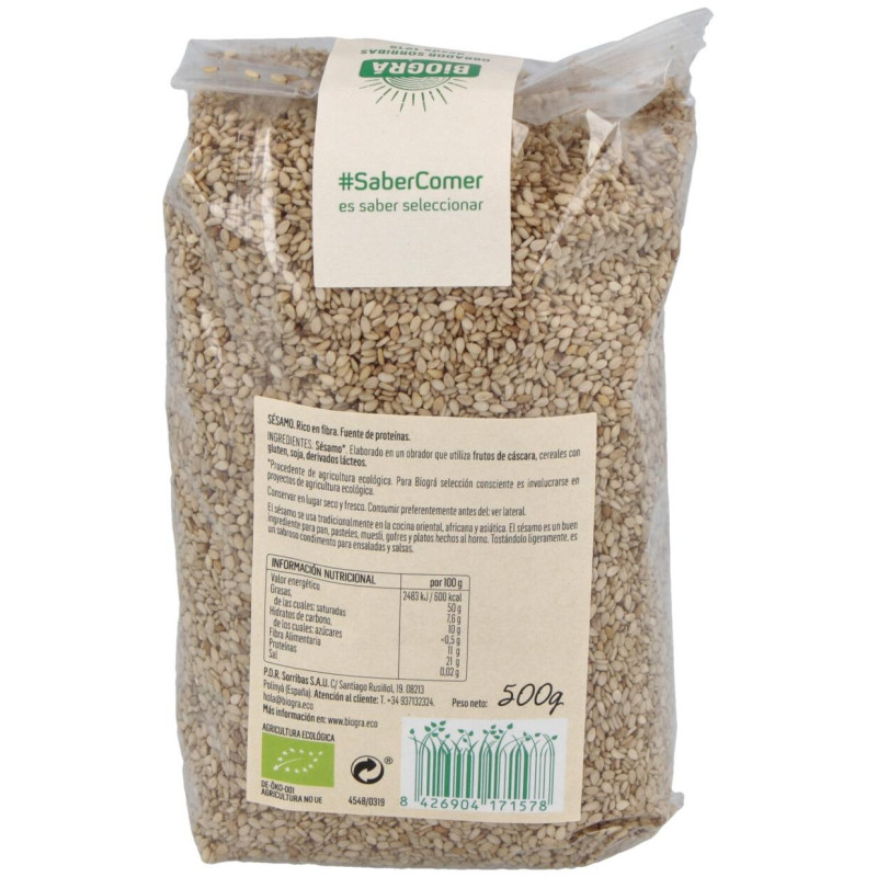 Sésamo Crudo Bio 500g - Biogra