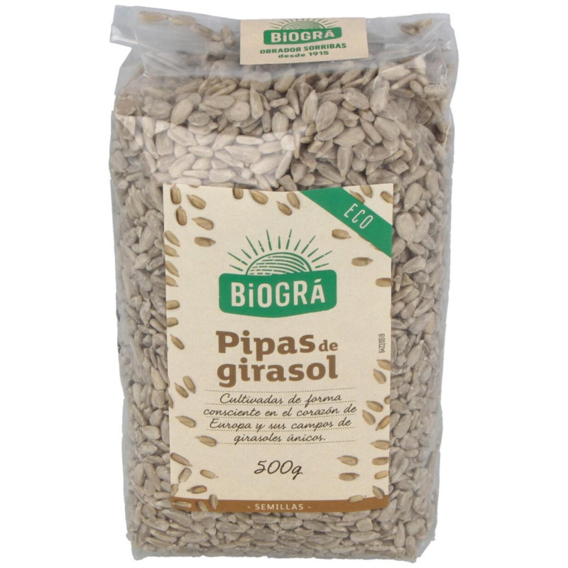 Pipas de Girasol Peladas 500gr. Bio - Biogra
