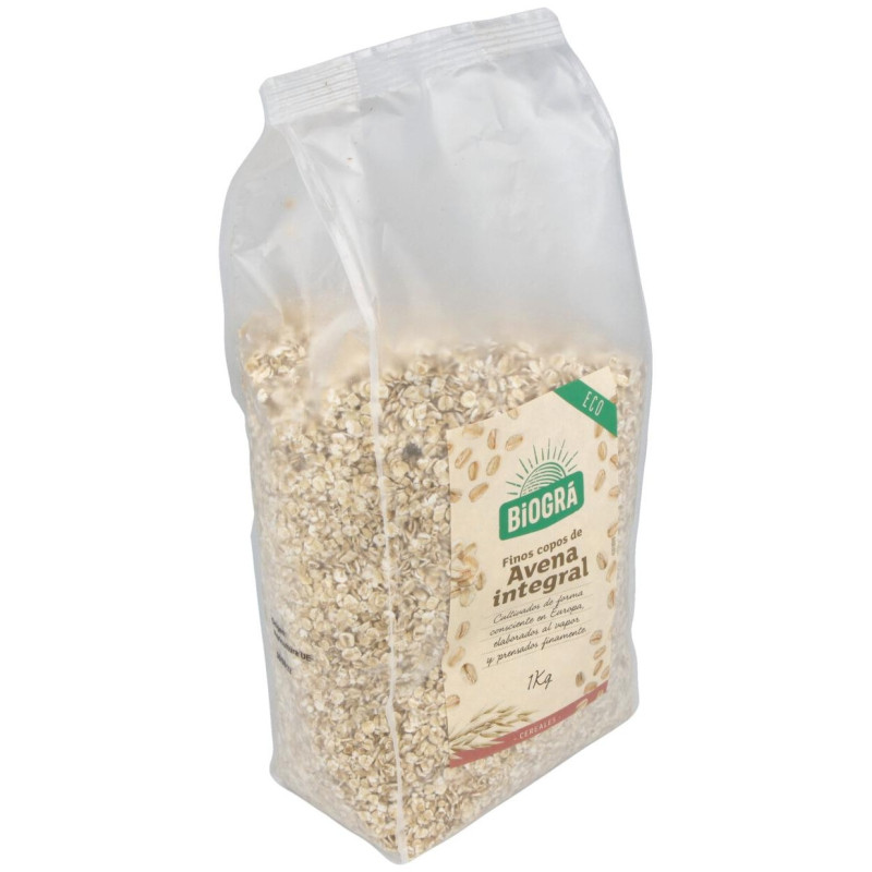 Copos de Avena Finos Integrales 1kg. Bio - Biogra