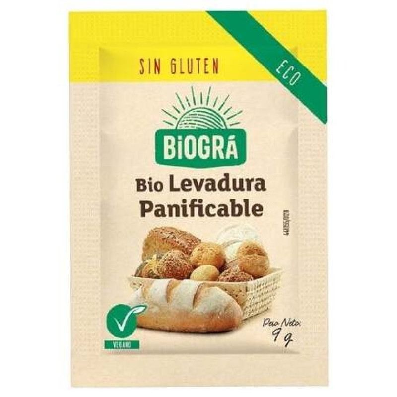 Bioga Levadura Pan sin Gluten Eco 9 g - Biogra