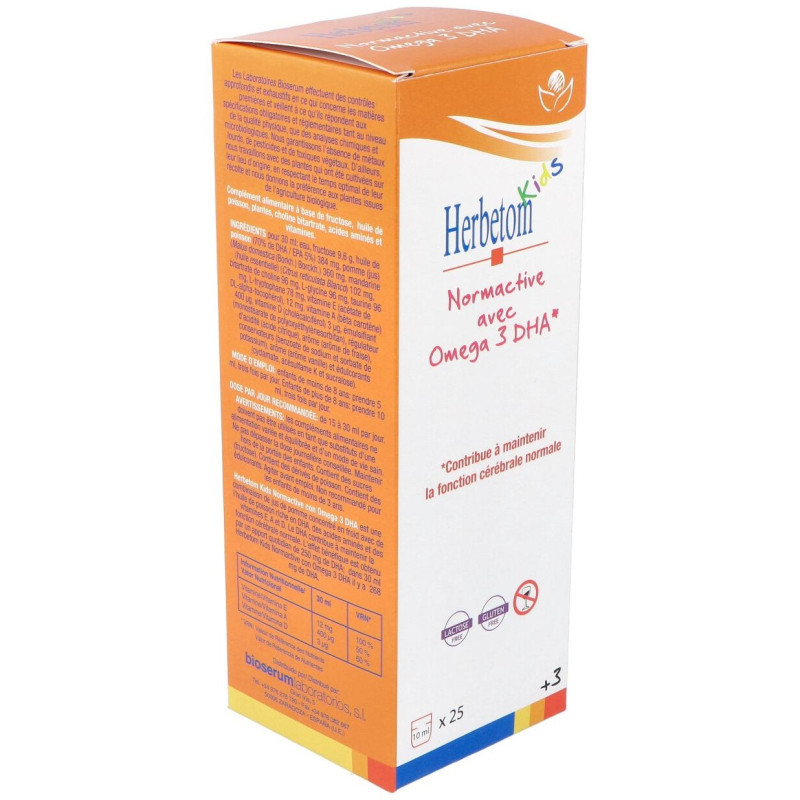 Herbetom Kids Normactive con Omega 3dha 250ml - Bioserum