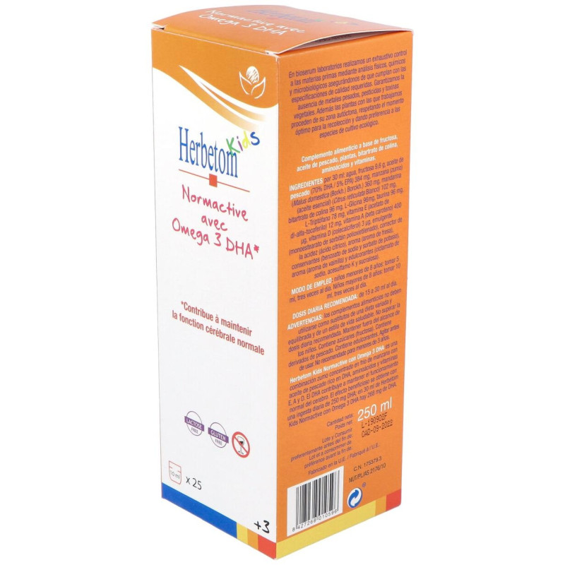 Herbetom Kids Normactive con Omega 3dha 250ml - Bioserum