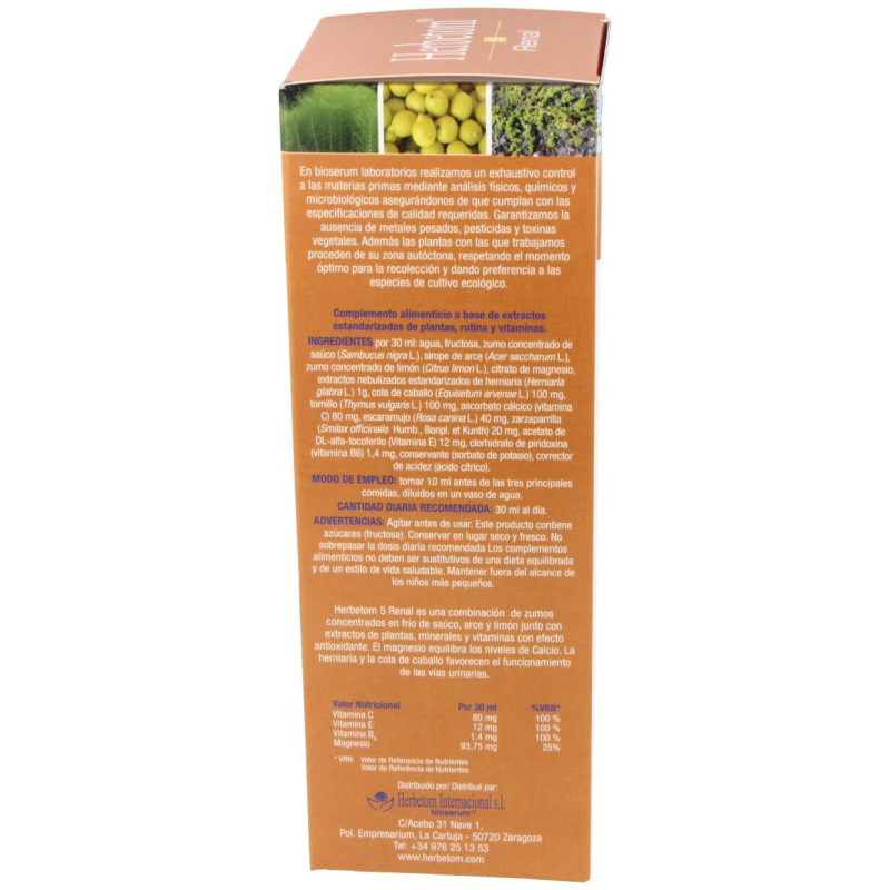 Bioserum Herbetom 5 Renal 250 Ml.