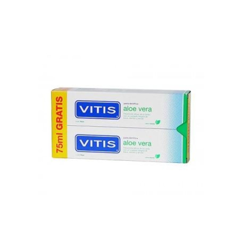 Vitis Aloe Vera Pasta Dentifrica (2 Envases 150 ml Sabor Menta) - Dentaid