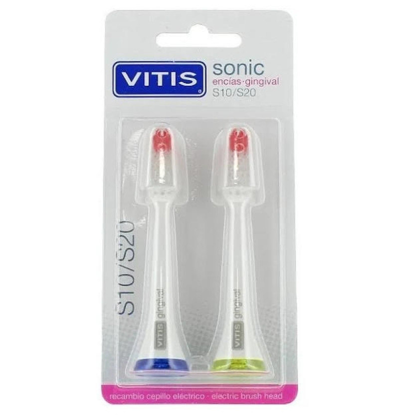 Cepillo Dental Electrico - Vitis Sonic S10 / S20 Encias (2u Recambio Cabezal) - Dentaid
