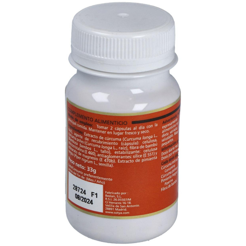 Curcumin Plus 60 Cápsulas 550mg - Sotya
