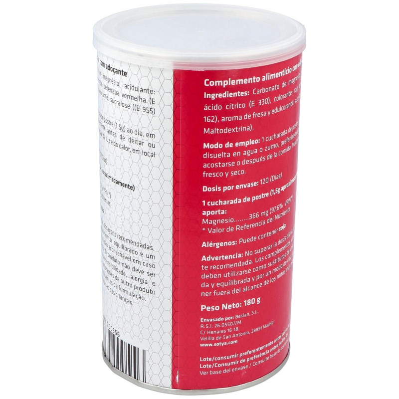 Carbonato de Magnesio Fresa Bote 180gr - Sotya