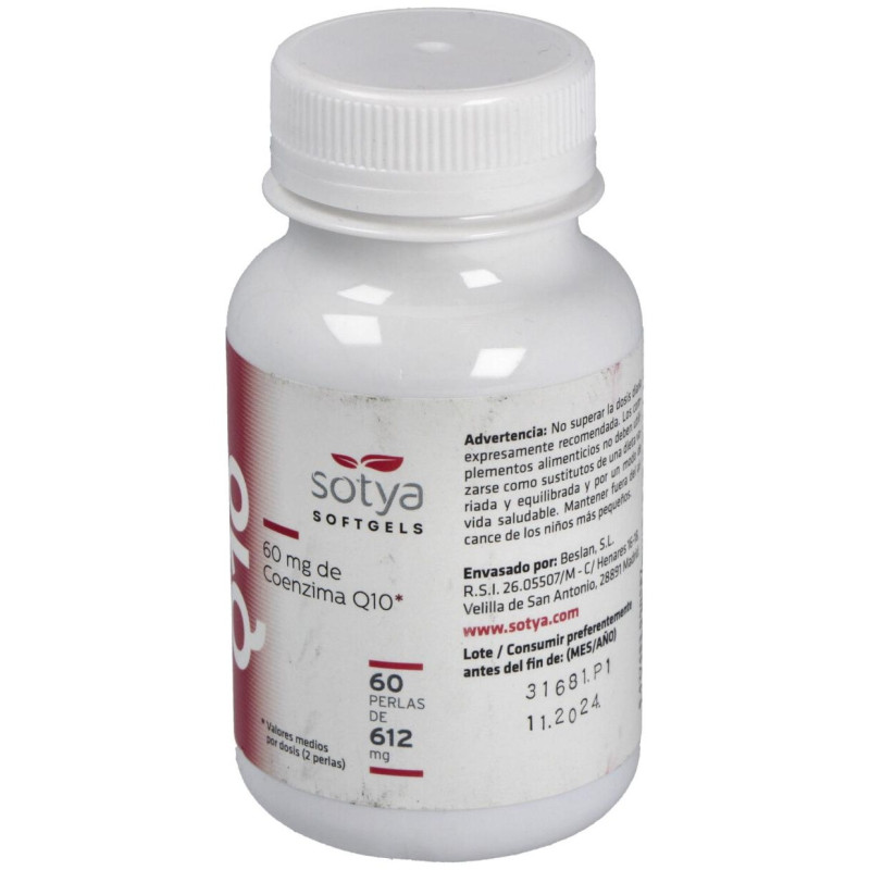 Coenzima Q10 de 60mg Perlas 60u - Sotya