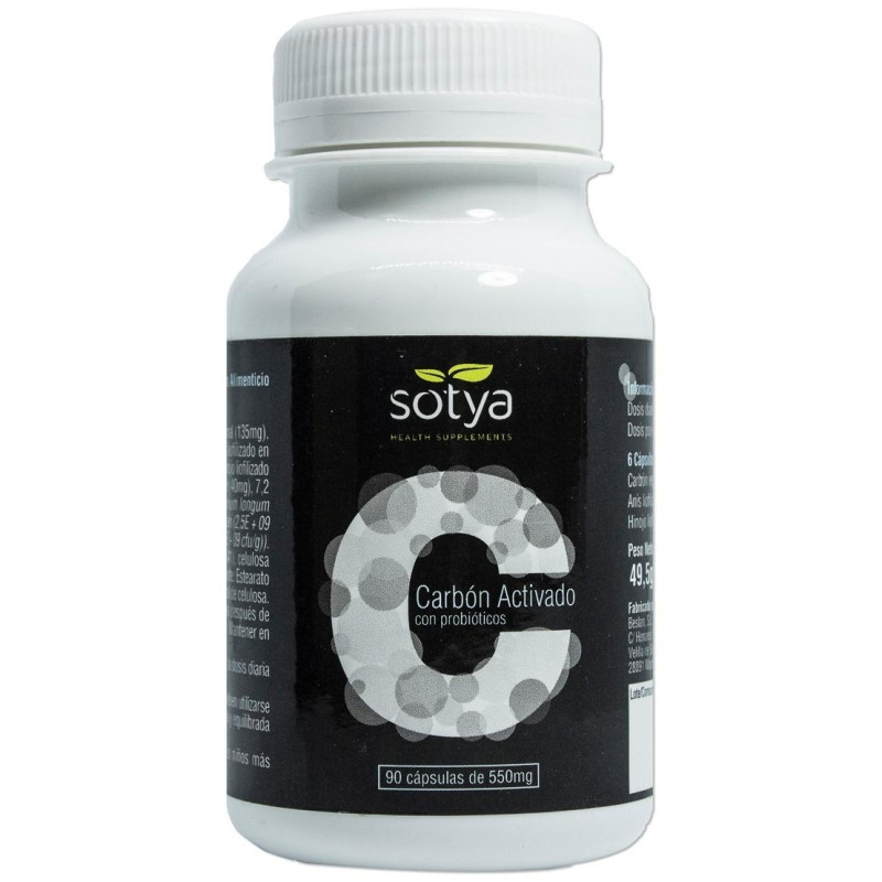Carbón Activado con Probióticos 90caps - Sotya