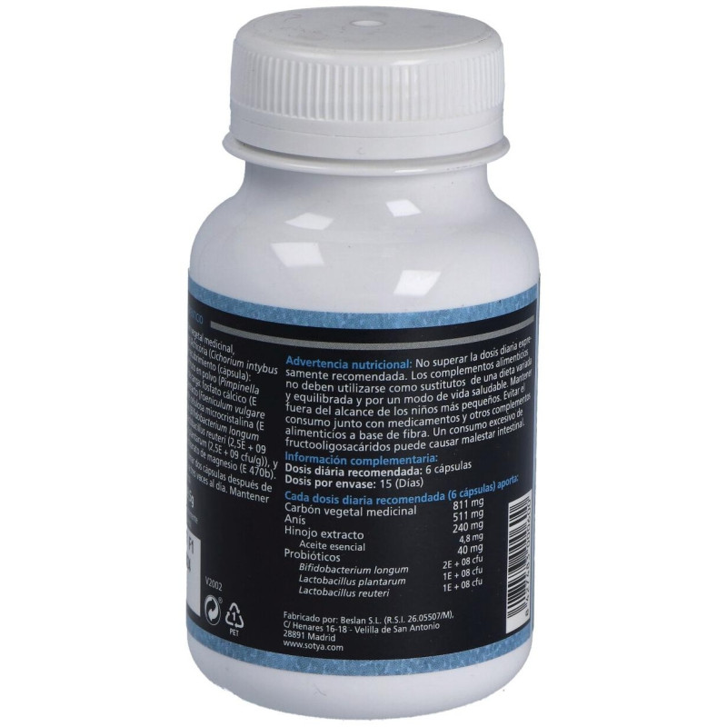 Carbón Activado con Probióticos 90caps - Sotya
