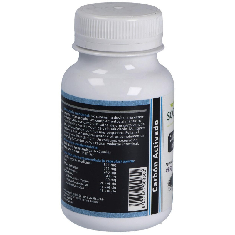 Carbón Activado con Probióticos 90caps - Sotya
